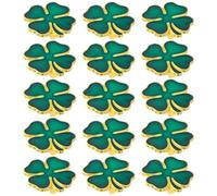 COOPHYA 20 Pezzi Spilla Quattro Foglie di Trifoglio Verde in Metallo Chiusura Magnetica Forte per Uomo e Donna, Design Elegante e Versatile per Feste e Matrimoni