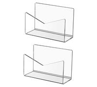 COOPHYA 2pezzi Portalettere Acrilico Trasparente Organizzatore per Scrivania e Ufficio Rack per Documenti Lettere e Riviste Salvaspazio Elegante e Funzionale Design Unico e Facile da