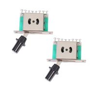 COOPHYA 2pezzi Pulsante Di Ricambio Pickup Per Chitarra Velocità Argento Design Facile Da Installare Per Chitarre Di Tipo Sostituzione Duratura Per Pickup Danneggiati