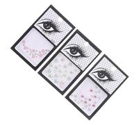 COOPHYA 3 Set di Gemme Autoadesive per Angoli Occhi in Resina, Adesivi Brillantini Make Up Riutilizzabili per Trucco Facciale e Unghie, per Giorno dei Morti
