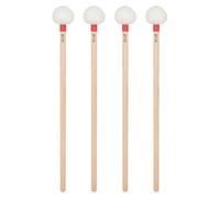 COOPHYA 4 bacchette per timpani: bacchette professionali con testa in feltro bianco - bacchette per percussioni con manico in legno - bacchette per orchestra, banda e studio