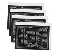 COOPHYA 4 Fogli Adesivi Per Tasti Di Scelta Rapida Etichetta Adesivi Per Computer Adesivi D'epoca Adesivi Per Album Adesivi Per Tastiera Adesivi Sostituibili Carta Black