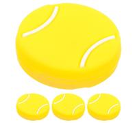 COOPHYA 4 Pezzi Antivibratore Racchetta Tennis in Silicone, Forma Gialla | Facile da Installare, Riduce Ronzio della Racchetta, per Allenamenti e Partite, Stabile