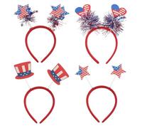 COOPHYA 4 pezzi Fasce per Capelli Patriottiche per Festa del Luglio Accessori Creativi Plastica Cerchietti Leggeri e Comodi per Celebrazioni Tema Stati Uniti
