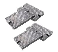 COOPHYA 4 Pezzi Pannello Riflettente Retroriflettente Rettangolare Nero in Plastico Fori 55mm per Marcatura Veicoli e Uso Industriale, Facile da Installare e Multifunzione
