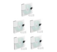 COOPHYA 5 Pezzi 12 Borsa Cd Porta-cd Archiviazione Cd Magazzinaggio Unità Scatole Di Immagazzinaggio Disco in Vinile Portatile Aria Mini Borse Cassa Album Capacità Astuccio Auto Bianca Pp