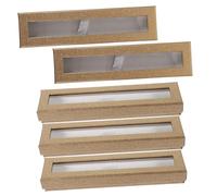 COOPHYA 5 Pezzi Scatola per Penne con Finestra Trasparente Design Pratico per Imballaggio e Esposizione per Ufficio e Scuola Leggera e Portatile