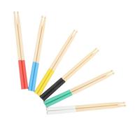 COOPHYA 6 Paia Di Bacchette Per Batteria in Legno D'acero Naturale, Antiscivolo, Leggere e Lisce, Per Principianti e Musicisti, Adatte a Diverse Tecniche Musicali e Stili, Confezione Colori Assortiti