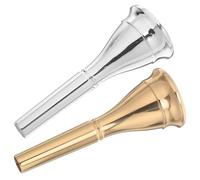 COOPHYA Bocchino Oro e Argento Design Elegante in Metallo per Corno Francese 2 Pezzi Accessorio per Strumento Musicale per Pratica Quotidiana e Performance