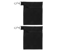 COOPHYA Borsa da golf con 2 tee: borsa da golf con porta tee in nylon - custodia per palline con cerniera e clip a moschettone in metallo per uomini e donne - accessori per golfisti