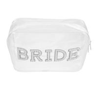 COOPHYA Borsa per Trucco da Viaggio Trasparente in Pvc Cerniera Resistente, Design Delicato e Versatile per Uso Quotidiano e Viaggi, come Regalo per Spose