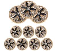 COOPHYA Bottoni in Metallo per Cappotto di Lana 25 MM Set da 10 Pezzi Asola Cucita a Mano per Giacche in Pile Uomo e Donna