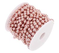 COOPHYA Catena di Perle Decorative in ABS Colore Oro 10m per Decorazioni Matrimonio e Negozi di Abbigliamento, Rotolo Unico Esperienza Confortevole