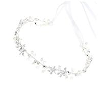 COOPHYA Cintura da Sposa Regolabile Strass e Perle, Fascia in Raso da 1 Metro, Accessorio Elegante per Abito da Cerimonia e Matrimonio, Gioiello da Corpo Raffinato per Eventi Speciali