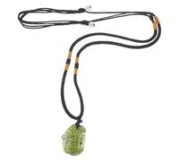 COOPHYA Collana Ciondolo in Meteorite Irregolare Raffinata 1 Pezzo | Gioiello Squisito e Unico, Finitura Lucida, Verde, Facile da Indossare, per Incontri Familiari e Bar