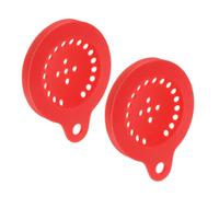 COOPHYA Coperchio in Silicone Rosso con 23 Fori per Secchiello Popcorn, Resistente Alte Temperature, Facile da Pulire, 2 Pezzi per Conservare e Organizzare Snack