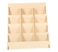 COOPHYA Espositore e Ottimizzazione dello Spazio in Legno per a 4 Livelli Biglietti D'auguri Montaggio Facile Fascino Rustico Naturale per Tavoli e Scaffali
