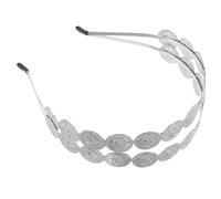 COOPHYA Fascia per Chioma Doppio Strato Monete Vintage in Metallo Argento, Accessorio Boho Elegante e Confortevole per Donne, per Feste e Danza del Ventre