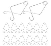 COOPHYA Ganci per Soffitto Resistenti e Pratici 50 in Argento per Ufficio e Aula, per e Controsoffitto Decorativo