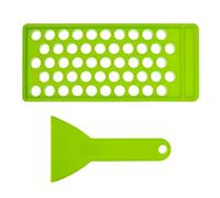 COOPHYA Kit per Realizzare Balsamo Labbra da 5g con 50 Fori, Vassoio di Riempimento Verde e Spatola, Strumenti Fai da Te per Lucidalabbra e Rossetti, Adatto a Cosmetici Naturali