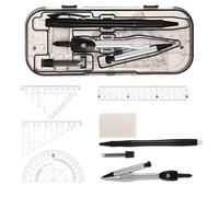 COOPHYA Kit Strumenti per Disegno Studenti Compasso e Righello in Metallo e Plastica, Leggero e Multifunzionale, per Ingegneria Civile e Costruzioni