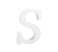 COOPHYA Lettera Decorativa in Legno Bianco S 8cm per Decorazione Matrimonio e Festa, Accessorio Semplice per Educazione e Fotografia