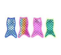COOPHYA Manicotti per Ghiaccioli in Neoprene 4 Pezzi Design Sirena Colorato Portatile Adatti a Bastoncini di Ghiaccio e Snack e Adulti Colore Casuale
