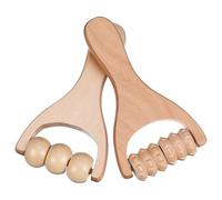 COOPHYA Massaggiatore per Piedi 2 Pezzi in Legno Leggero e Facile da Impugnare, Rullo Ergonomico Rotondo per Gambe e Piedi, per Rilassarsi Guardando la Tv o Ascoltando Musica