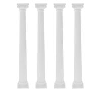 COOPHYA Mini Colonne Romane Decorazione Versatile e Resistente Set 4 Pezzi in Plastica Bianca Design Classico Romano per Giardino e Cortile