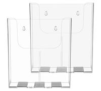 COOPHYA Organizzatore da Parete in Acrilico 2 Pezzi, Porta Depliant Multi-funzionale Resistente alla Deformazione, Design Elegante Trasparente per Hotel ed Esposizioni