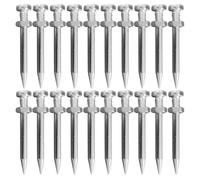 COOPHYA Picchetti per Scarpe Arieggiatrici Prato 40 Pezzi Metallo Argento | Giardino e Lawn, Design Multifunzione, Aiuta a Migliorare Prato, Set da 40 Pezzi