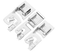 COOPHYA Piedini per Macchina da Cucire Piedini per Orlo Arrotolato in Metallo Argento Set 3 Facili da Installare per Patchwork e Artigianato