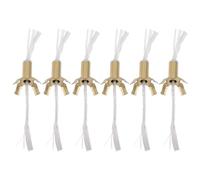 COOPHYA Porta Stoppini in Ferro Dorato 6 Pezzi con Stoppini in Cotone Regolabili per Lampade a Olio Buddiste Supporto per Preghiera e Decorazione Domestica Elegante