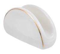 COOPHYA Porta Tovaglioli da Banco in Ceramica Bianca Base Stabile, Distributore di Fazzoletti per Ristorante, Cucina e Sala da Pranzo, Design Moderno e Resistente All’usura