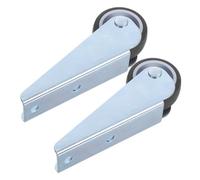 COOPHYA Rullo Ruota Porta Scorrevole in Metallo e Gomma 2 Pezzi per Supporto Laterale o Inferiore Scorrimento Silenzioso per Porte in Legno e Mobili