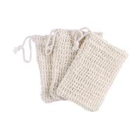 COOPHYA Sacchetto Esfoliante in Sisal Beige per Donna Alta Assorbenza e Cinturino Appendibile, come Sacchetto per Sapone e Accessorio Bagno Pratico e Naturale