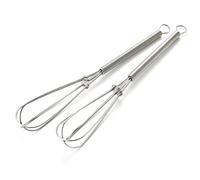 COOPHYA Sbattitore Manuale in Acciaio Inossidabile 6 Pezzi Manico a Molla, Mini Frusta per Uova, Accessorio da Cucina per Miscelare Bevande e Impasti