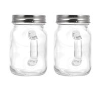 COOPHYA Set 2 Bottiglie per Condimenti in Vetro, Contenitori per Spezie e Saliere Mini Spargipepe con Fori Differenziati, per Uso Domestico e Barbecue, Facili da Pulire e Riutilizzabili