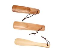 COOPHYA Set 3 Pezzi Calzascarpe in Legno Resistente e Lisci, Portatile per Casa, Previene Danni alle Scarpe, Odore Assente, Accessorio Pratico per Indossare Scarpe