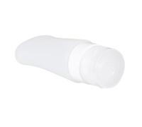 COOPHYA Set 4 Pezzi Bottiglie Silicone 60ml Bianche per Cosmetici da Viaggio, Contenitori Make Up Ricaricabili con Ventosa, Facilità di Pulizia e Riutilizzo