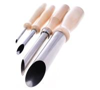 COOPHYA Set 4 Pezzi Strumenti per Forare Argilla in Legno e Acciaio Inossidabile, Leggeri e Salvaspazio, per Creare Arte Ceramica e Lavorare Argilla