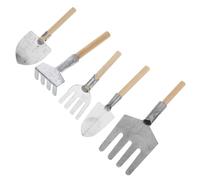 COOPHYA Set 5pezzi Attrezzi da Giardino Mini Pala Multiuso in Legno e Ferro per Piante e Verdure, Strumenti Stabili per Cura del Giardinaggio e Decorazioni Fotografica Stile Stili multipli
