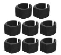 COOPHYA Set 8 Pezzi Tappetini Antiscivolo Ricambio per Carrelli della Spesa Neri in Plastica, Accessori Pieghevoli per Carrelli Supermercato, Cuscinetti Antiscivolo per Gambe di Tavoli e