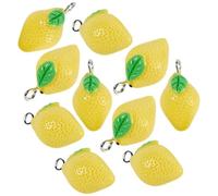 COOPHYA Set di 10 Pezzi di Charms in Resina a Forma di Frutta Gialla, la Creazione di Gioielli e Braccialetti, per Un'atmosfera Estiva Leggera e Creativa