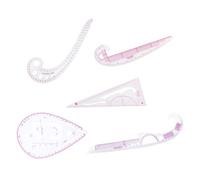 COOPHYA Set di 5 Righelli Sartoriali Curvilinei in Plastica per Taglio Manuale e Cartamodelli, Alta Precisione e Buona Flessibilità per Accessori Cucito