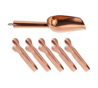 COOPHYA Set di Pinze per Alimenti e Paletta Ghiaccio in Acciaio Inossidabile, Versatile e Pratico, per Atmosfera Estiva e Uso in Cucina Professionale