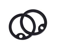 COOPHYA Silenziatore per Targhetta Cane in Silicone Nero, Riduzione Rumore, Elastico e Rotondo, Confezione 2 Pezzi per Collare Cani Militare