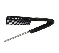 COOPHYA Spazzola Lisciante per Chioma a Forma di V Pettine Multiuso Professionale Compatto in Plastica Nera per Acconciature Facilità di Trasporto e Uso Professionale