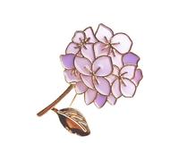 COOPHYA Spilla da Donna Resistente e Comoda da Indossare in Lega Porpora Smalto Floreale Lilla, Elegante e Semplice per Sciarpe e Cappotti