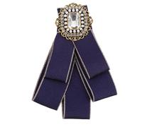 COOPHYA Spilla Elegante Donna a Forma di Fiocco Blu Decorata, Leggera e Confortevole, per Matrimonio e Compleanno